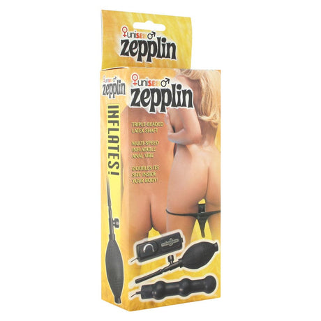 Zepplinユニセックスインフレータブル振動肛門杖黒