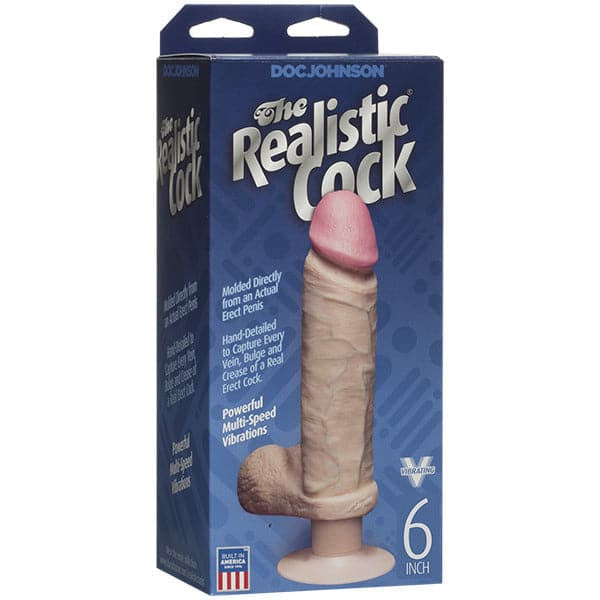Realni penis 6 inčni vibrirajući dildo meso ružičasto