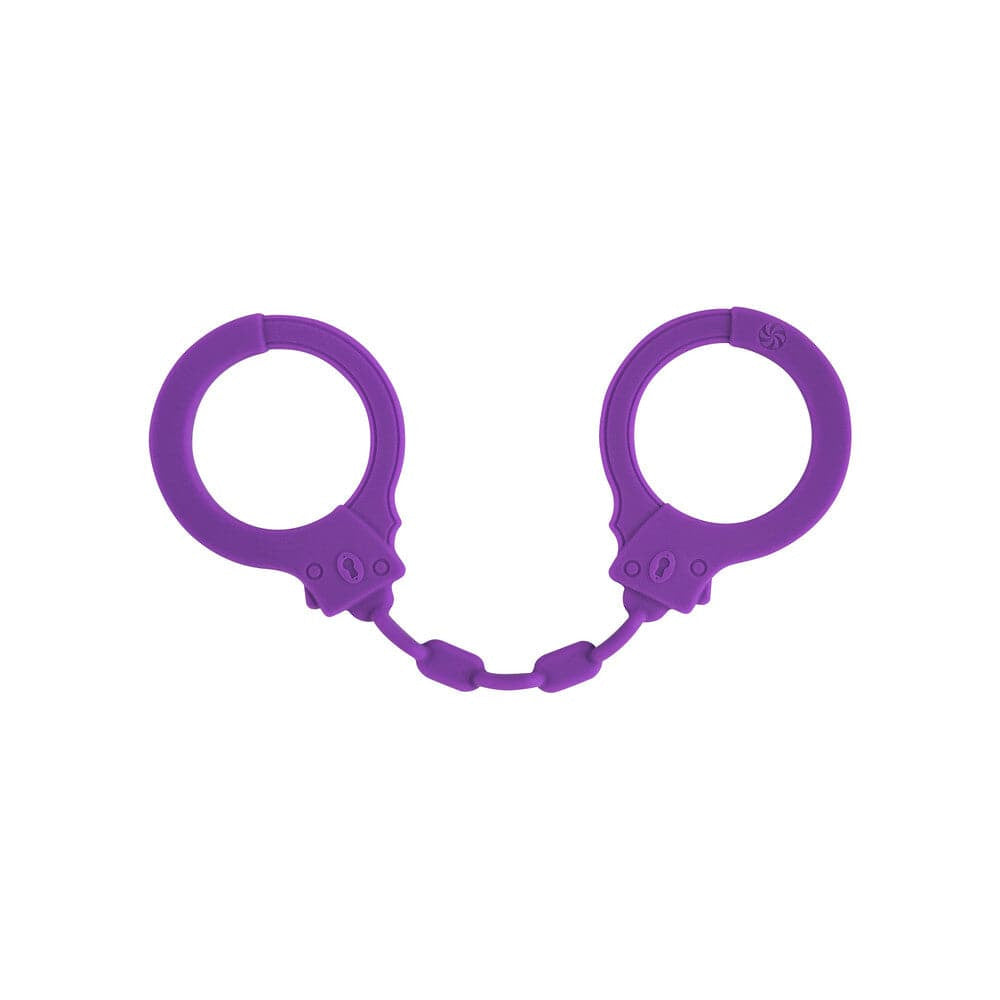萝拉派对硬抑制硅胶手铐紫色