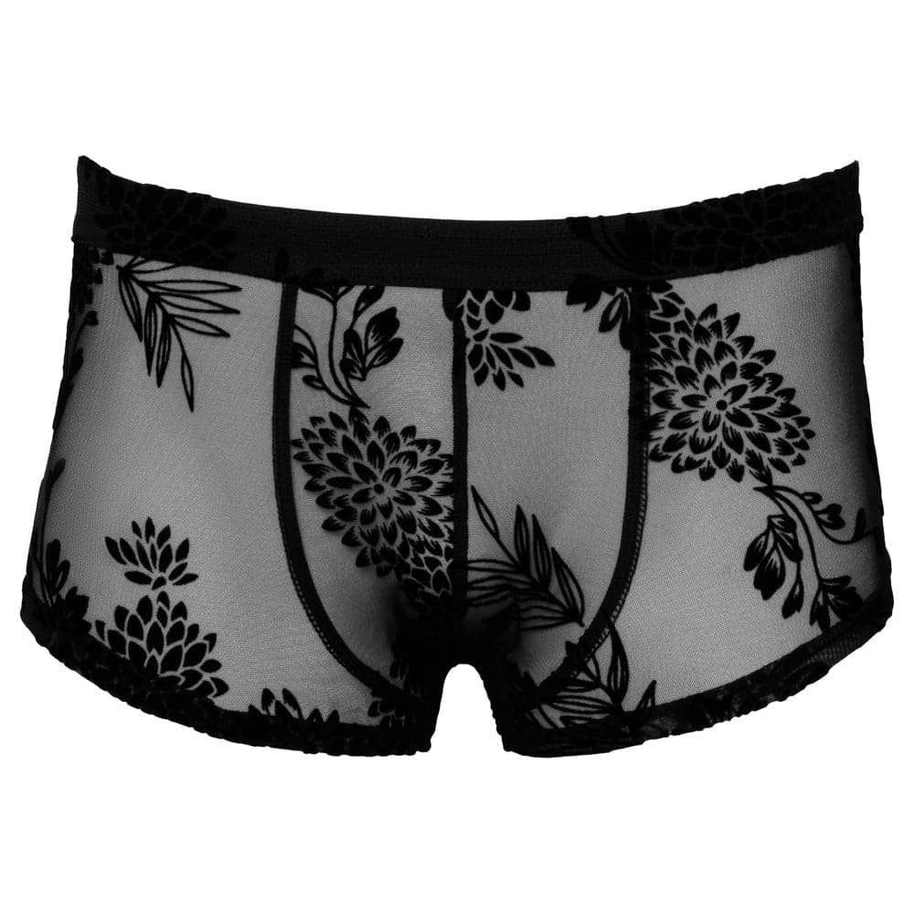 Pantaloni de dantelă florală Noir pură