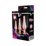 Glänzender Butt Plug Set Roségold Set