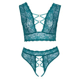 Cottelli Curves Bralette와 Crotchless Thong 세트
