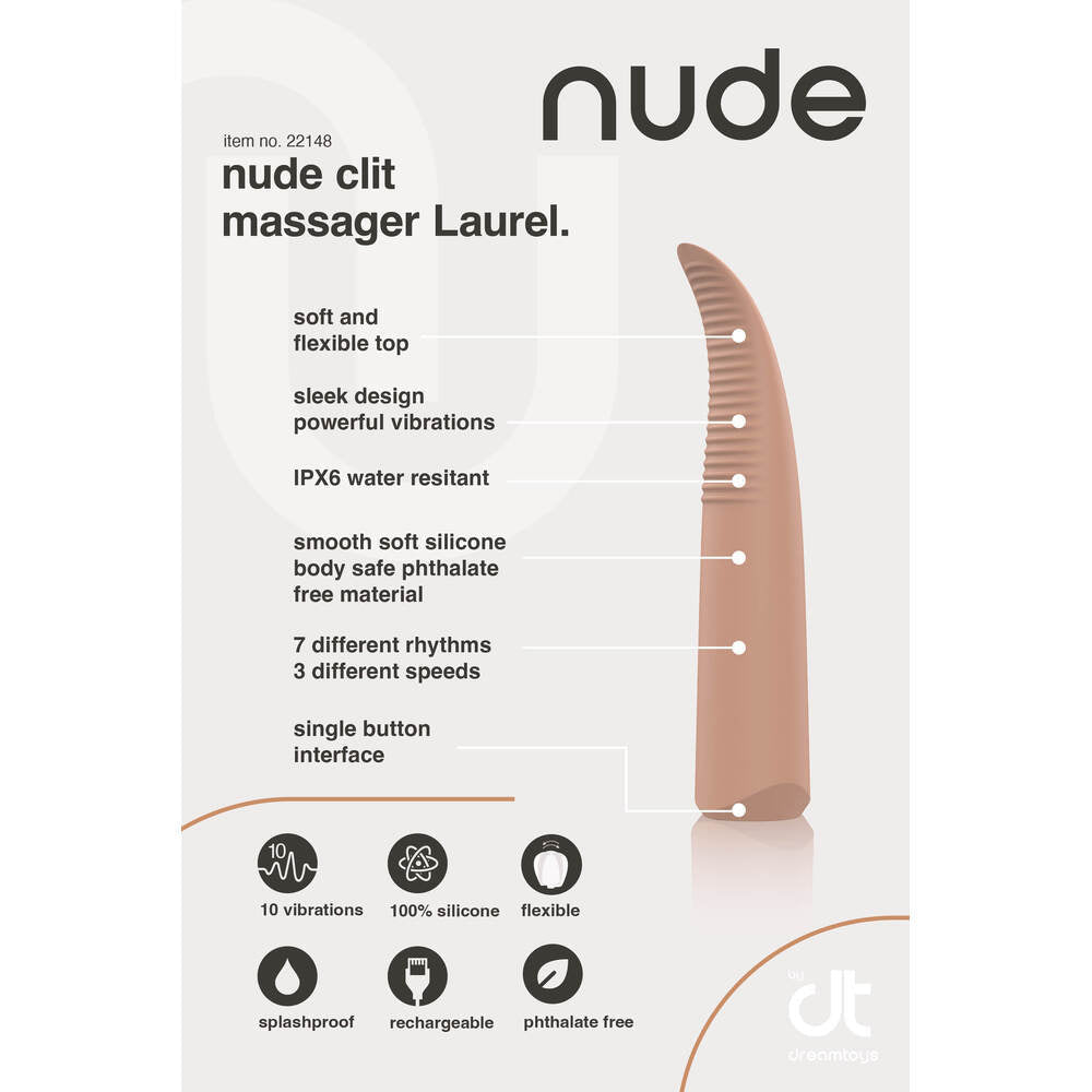 Nude Laurel Mini Massager de călătorie