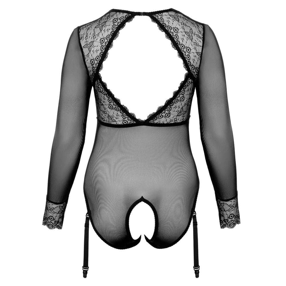 Cuair Cottelli Comhlacht Long Sleeved Crotchless