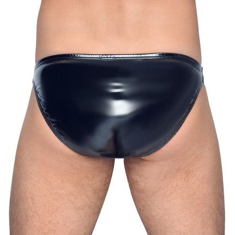 Black Level Vinyl Briefs se zipem černou