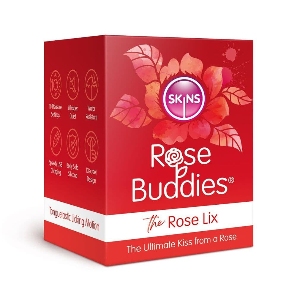 Kože Rose Buddies Rose Flix Clitoral Massager Crveni