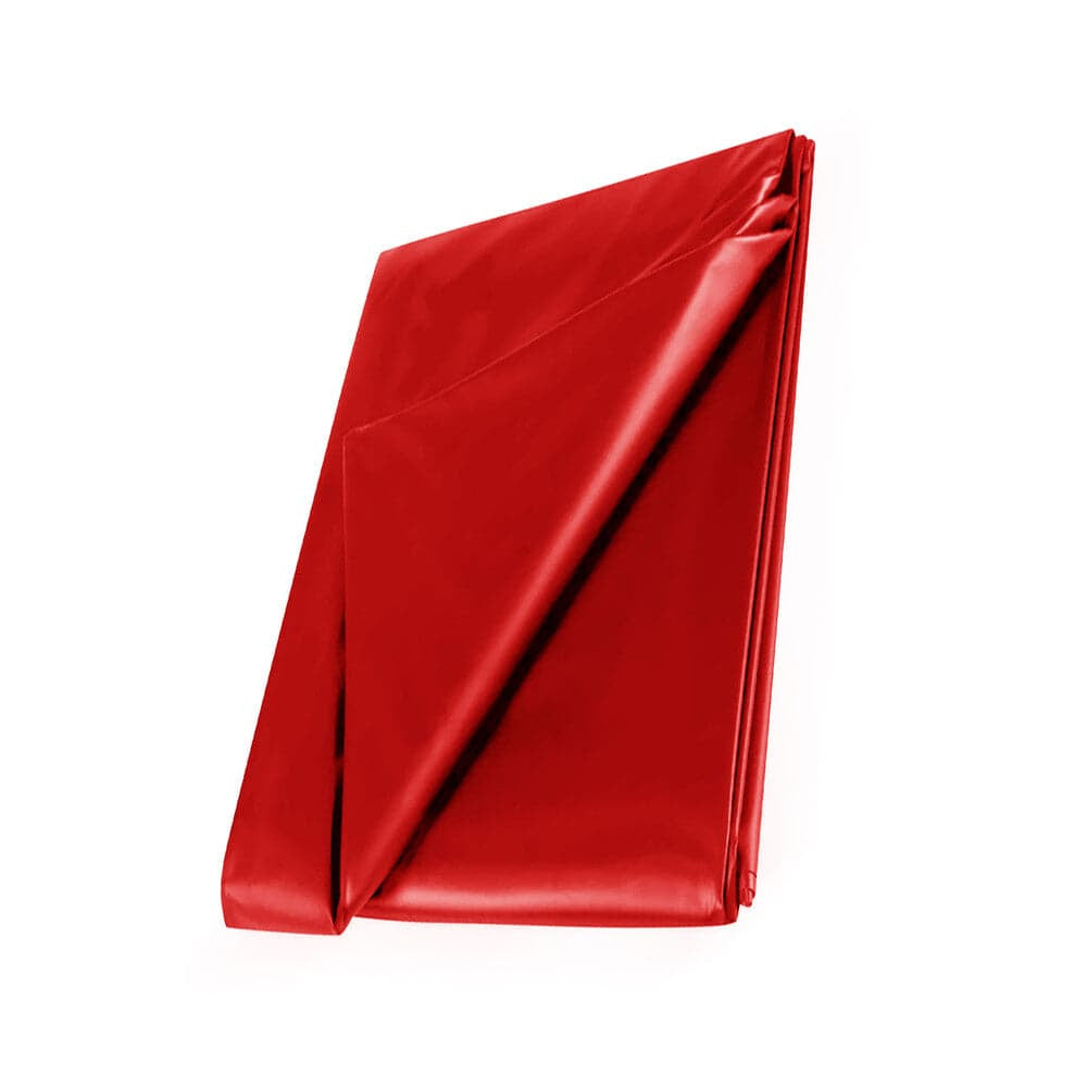 ملاءة سرير من مادة PVC باللون الأحمر مقاس 210 × 200 سم