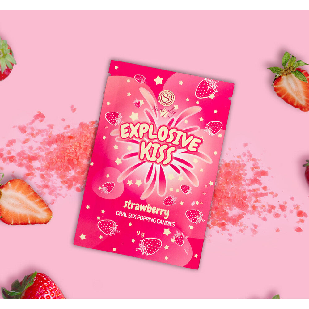 Eksplosiv kys jordbær oral sex popping candies 9g