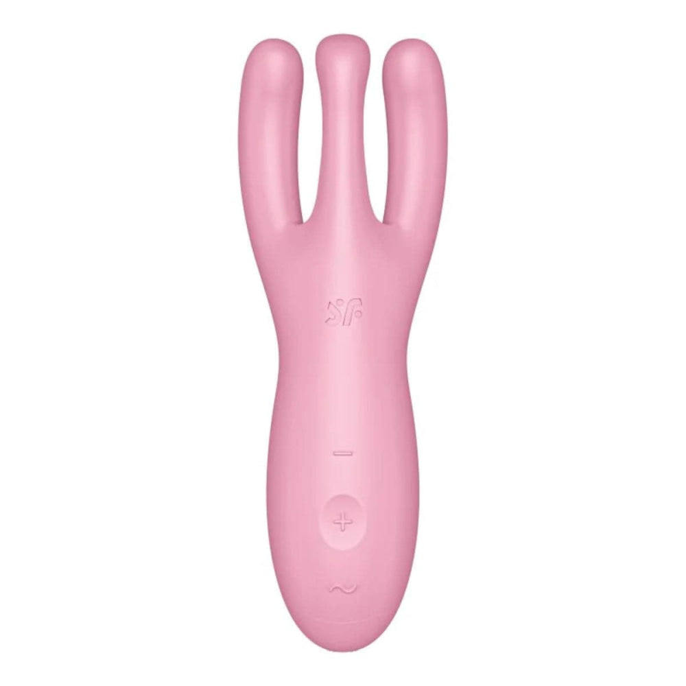 تطبيق Satisfyer Threesome 4 Vibrator Connect باللون الوردي