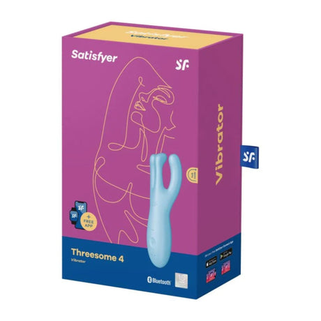 تطبيق Satisfyer Threesome 4 Vibrator Connect باللون الأزرق