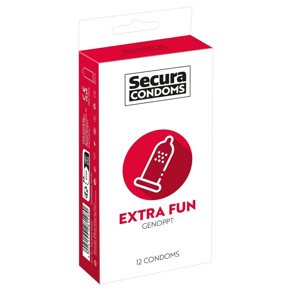 Secura kondomer 12 pakke ekstra moro