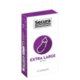 Secura kondomer 12 pakke ekstra stort