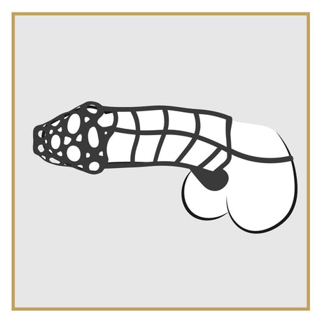 Černý sametový měkký dotykový penis klecový rukáv a vibrace
