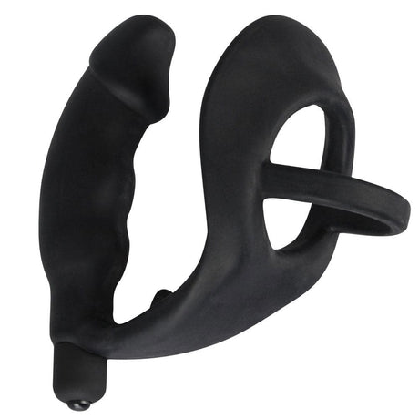 Black Velvets Cock Ring en vibrerende anale plug