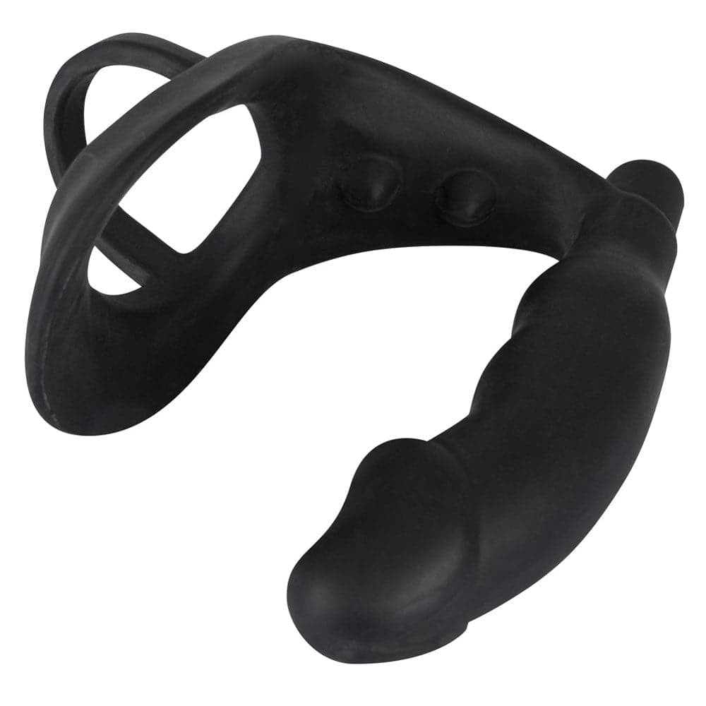 Черное бархатс -кольцо и вибрирующая анальная заглушка