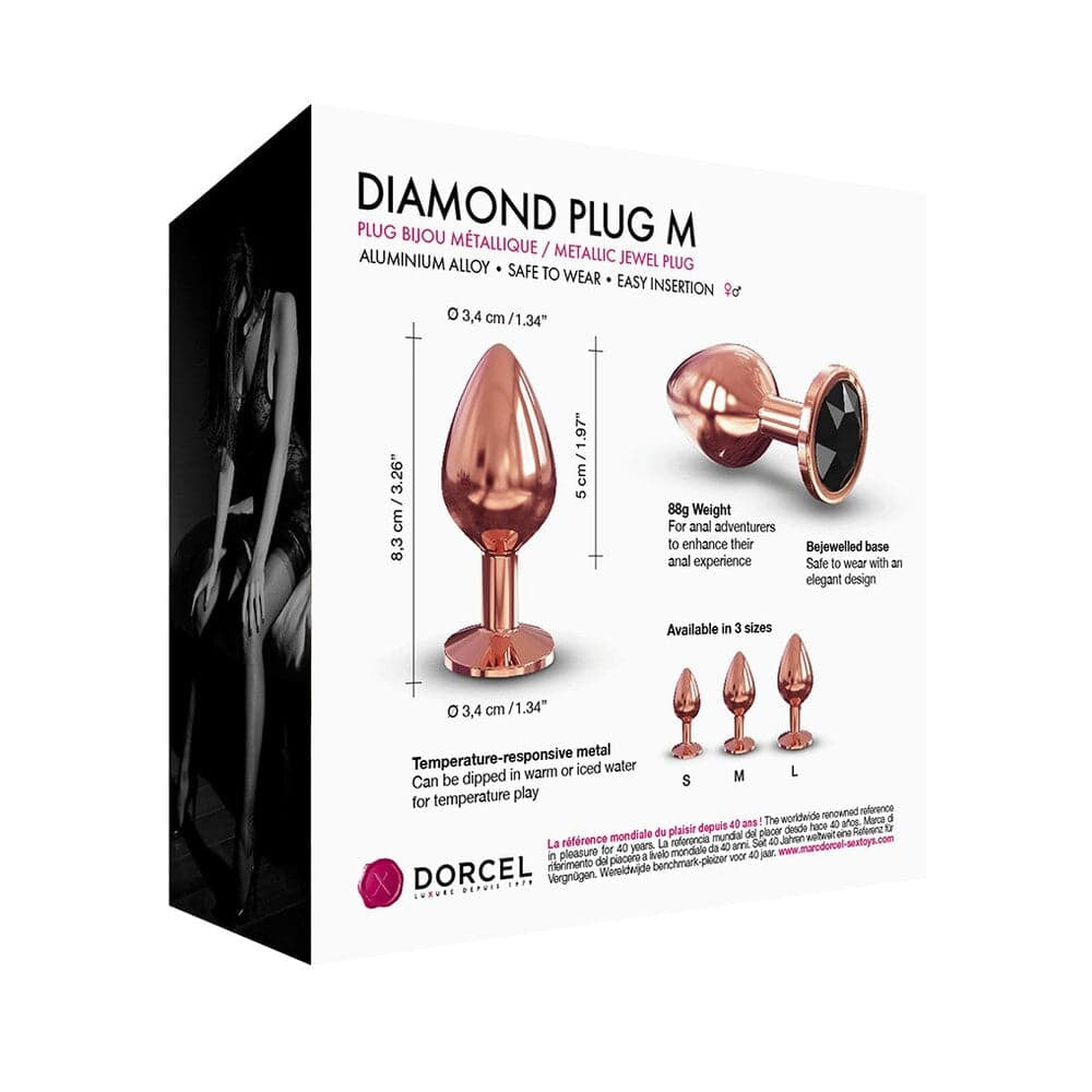 Dorcel Diamond Butt utikač ružičasti zlatni medij