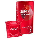 Durex cienki czuć regularne prezerwatywy 6 paczki
