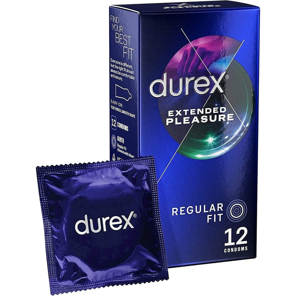 Durex Pleculado extendido Condoms de ajuste regular 12 paquete