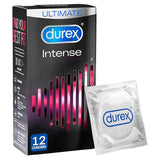 Durex Intense ribbed og stiplet kondomer 12 pakker