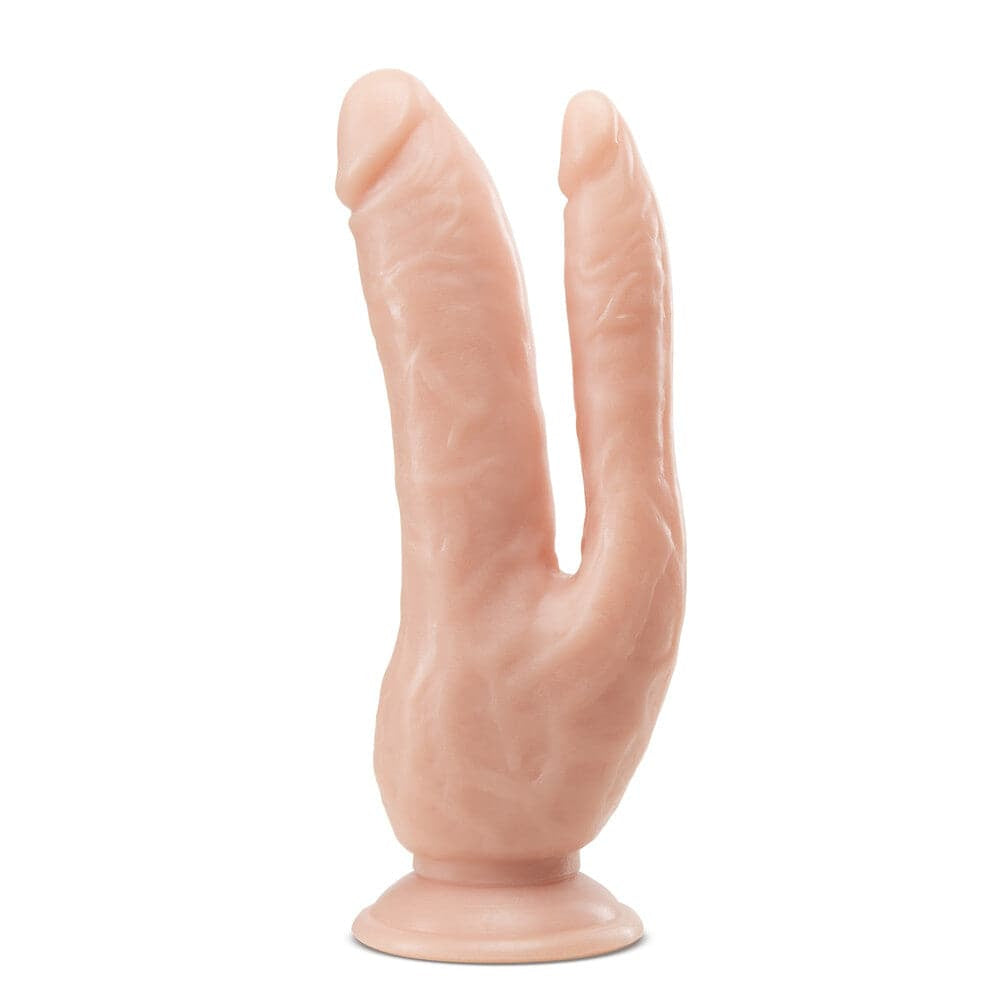 Dr. Skin Dual 8 inčni dvostruki prodorni dildo s usisnom šalicom