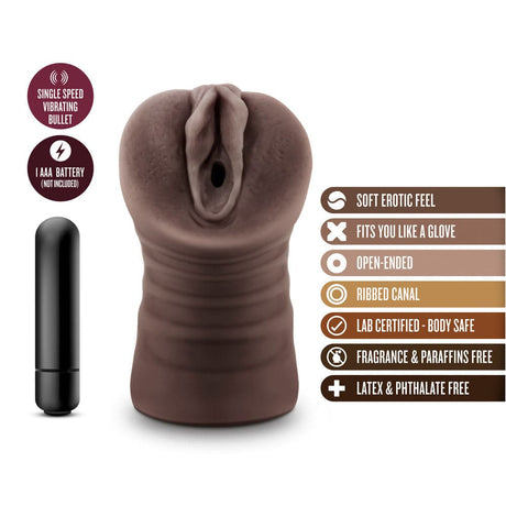 Horká čokoláda brianna vagina vibrační masturbator