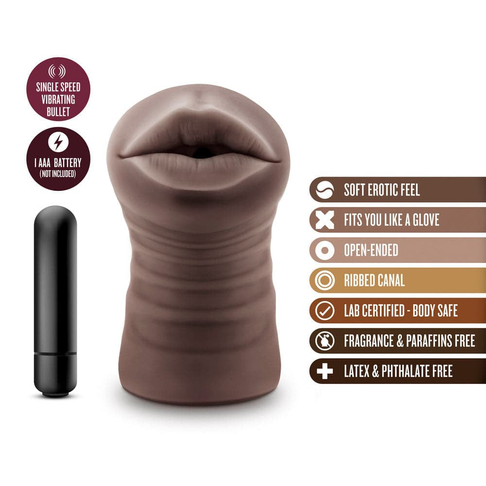 Horká čokoláda Heather ústa vibrační masturbator