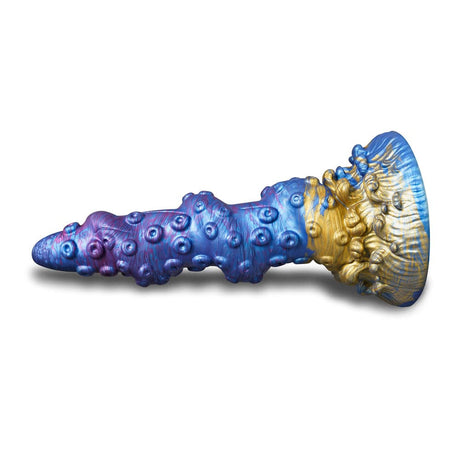 Buitenaardse tentakel blauwe dildo met zuignap
