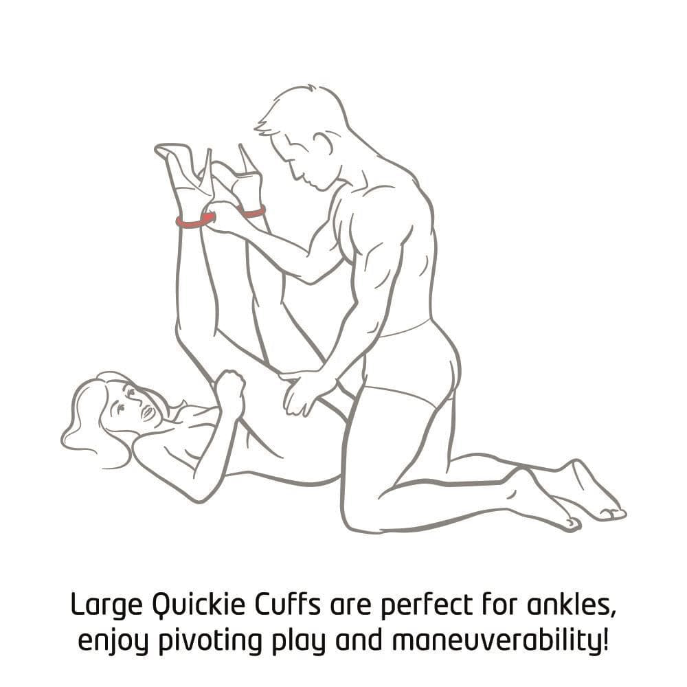 Quickie Cuffs 큰 빨간 발목 또는 손목 커프
