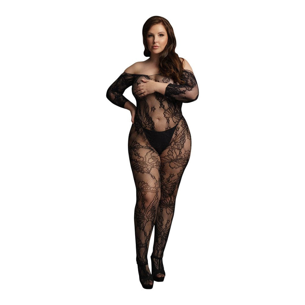 Le Desir Lace Sleeved Bodystocking UK 14 tot 20