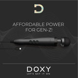 Doxy Wand 3 Black USB Massaging Vibrating Wand