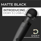 Doxy Wand 3 Black USB 전원 진동 마사지 지팡이
