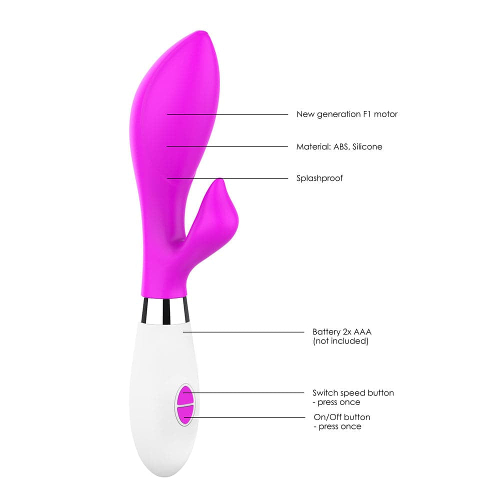 Svítící achelois ultra měkká klitorická vibrace fuchsie