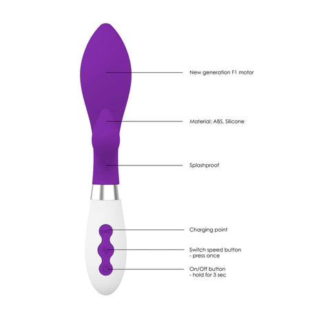 Achelois Vibrator reîncărcabil violet