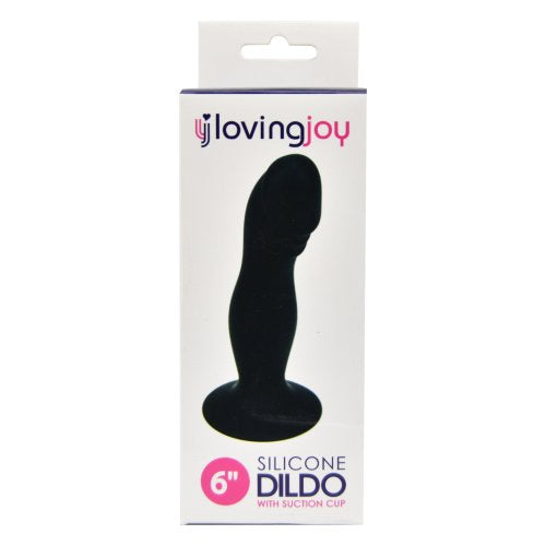 Kærlig glæde 6 tommer silikone dildo med sugekop