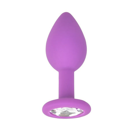 Joy Joy Jeweled Silicone Butt Purple Purple -Small