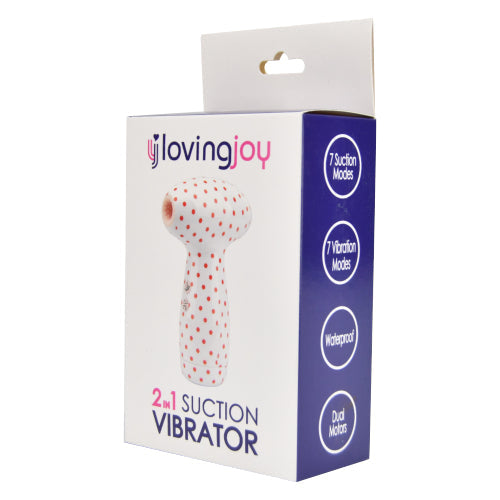 Loving Joy 2 in 1 Suction Vibrator Polka Dot