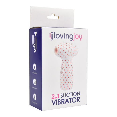 Loving Joy 2 in 1 Suction Vibrator Polka Dot