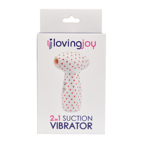Kærlig glæde 2 i 1 Sugningsvibrator Polka Dot