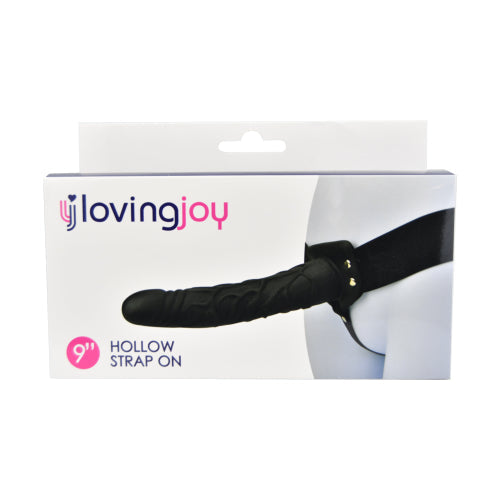 Loving Joy 9 Inch Hollow Strap On Black