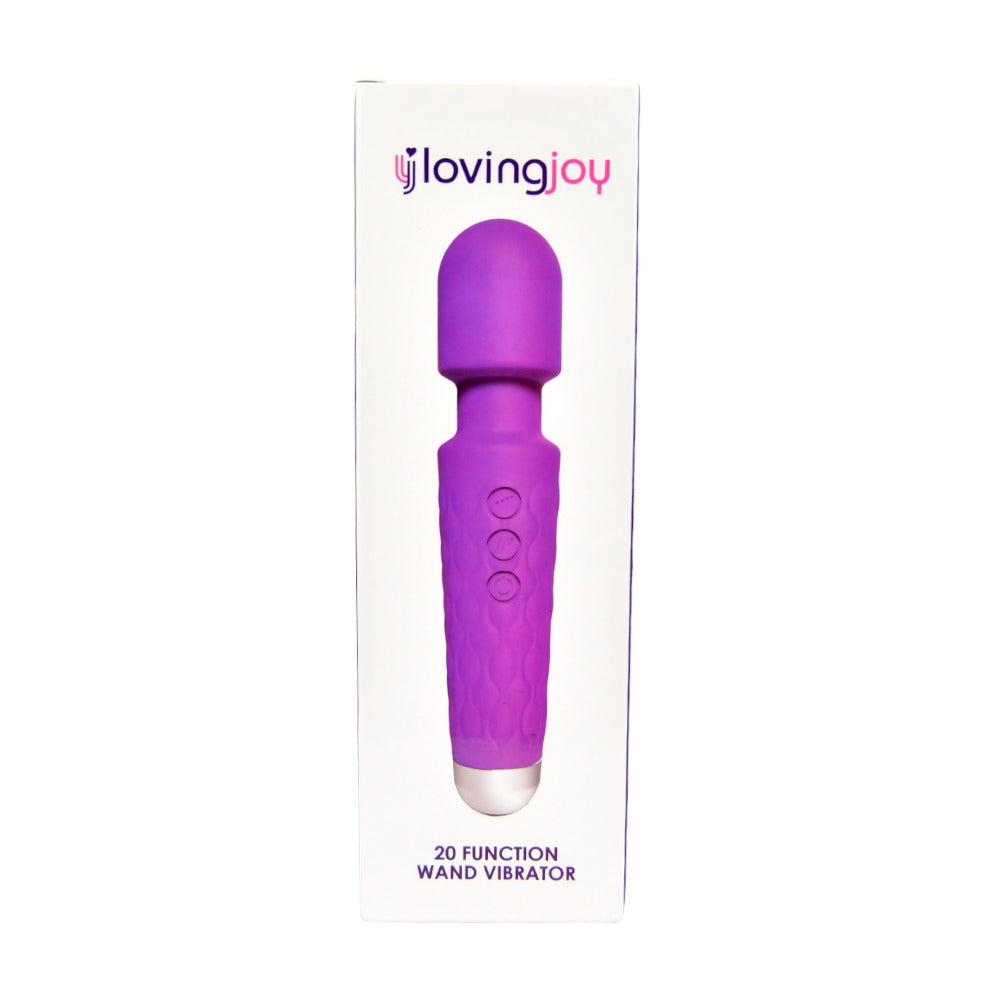 Loving Joy 20 Function Wand Vibrator Purple
