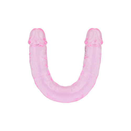 Milující radost 12 palcová dvojitá dildo růžová