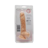 Loving Joy 8 Inch Realistic Silicone Dildo with Suction Cup and Balls Vanilla