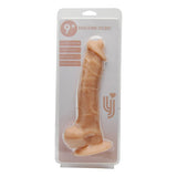 Loving Joy 9 Inch Realistic Silicone Dildo with Suction Cup and Balls Vanilla