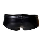 C4M Booty Shorts Black Leatherette Extra Large