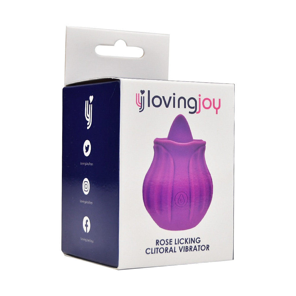 Milující radost Rose Licking Clitorial Vibrátor fialové