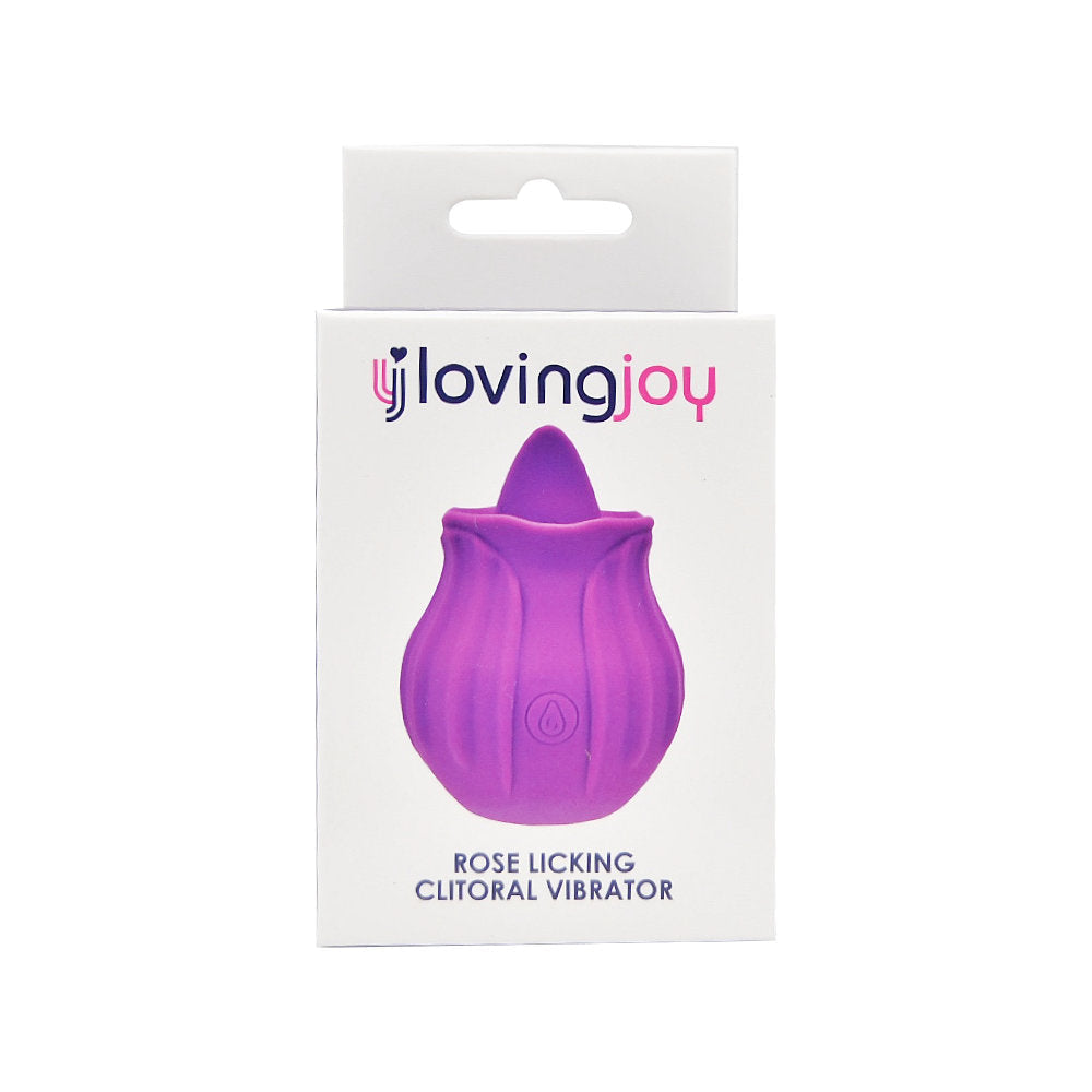 Milující radost Rose Licking Clitorial Vibrátor fialové