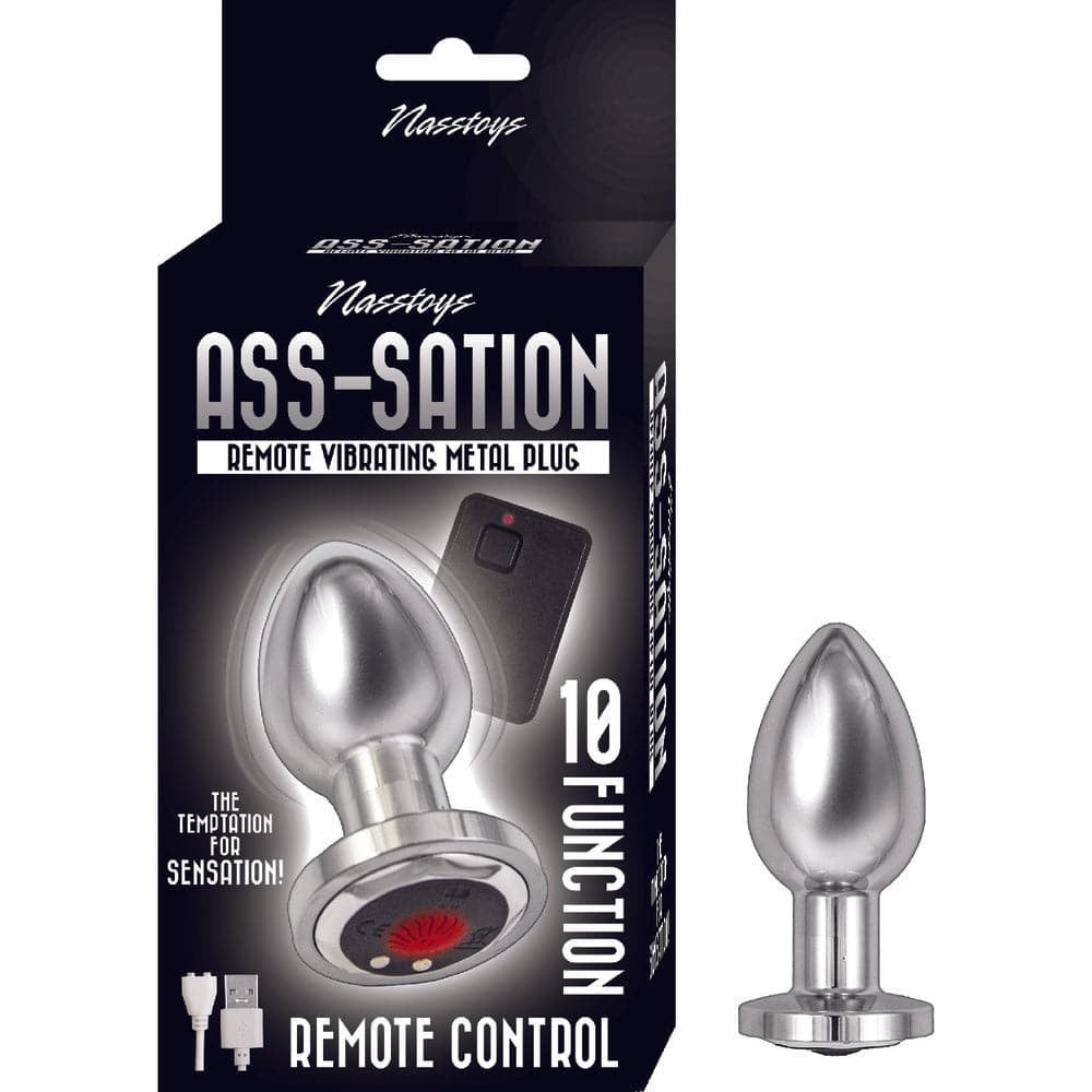 Sation Sation Remote Vibrator Butt Silver argintiu