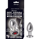 ASS -SATATION Remote Vibrations Butt Plug Silber
