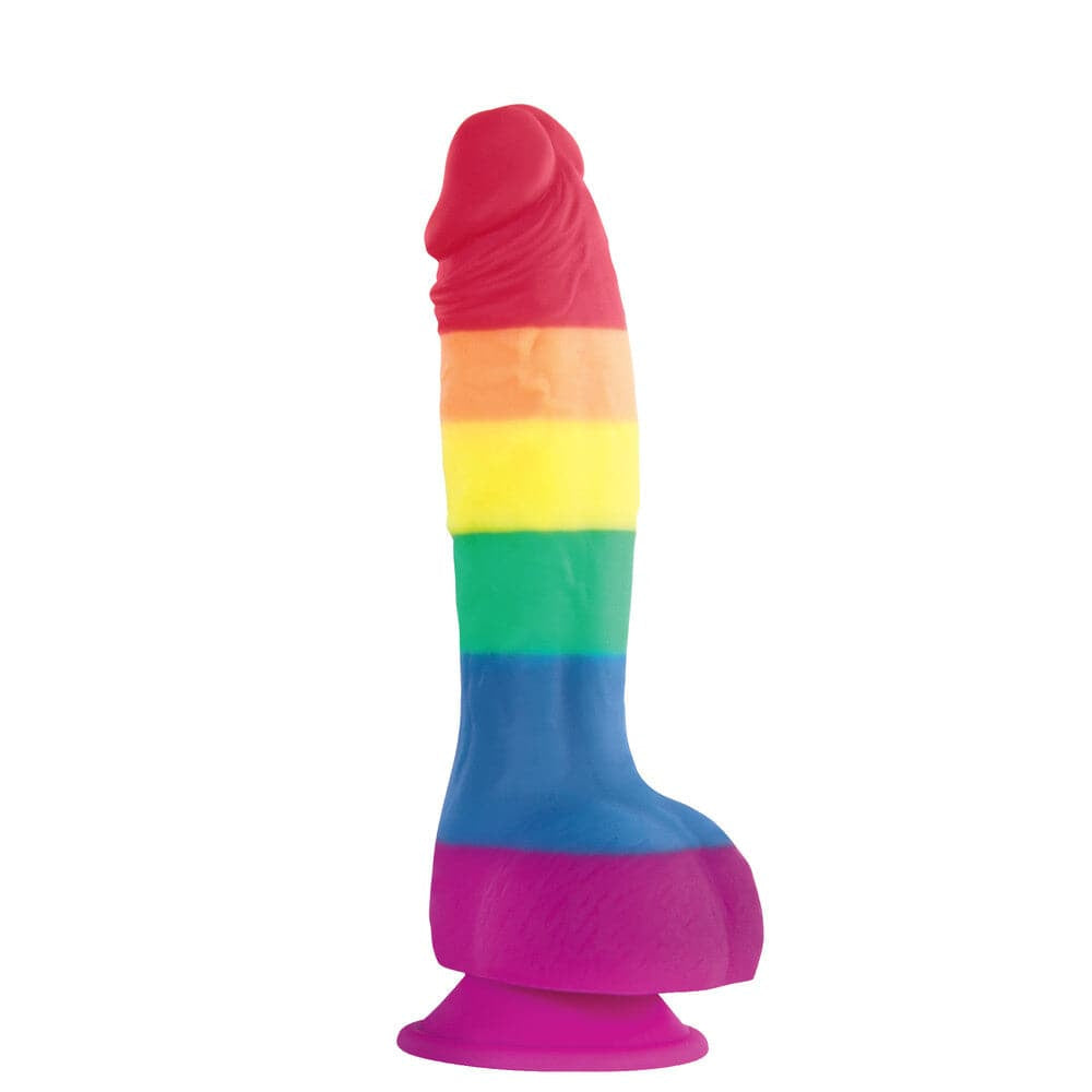 Farver Pride Edition 6 tommer realistisk silikone dildo med bolde