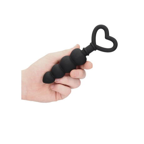 shouch silicone anal love beads black